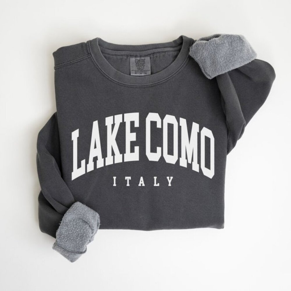 Lake Como Shirt, Italy Vintage Varsity Aesthetic